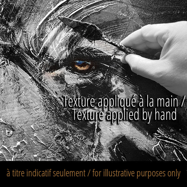 Lions amoureux, art print avec texture par l'artiste Confetti, abstrait , passion, moderne