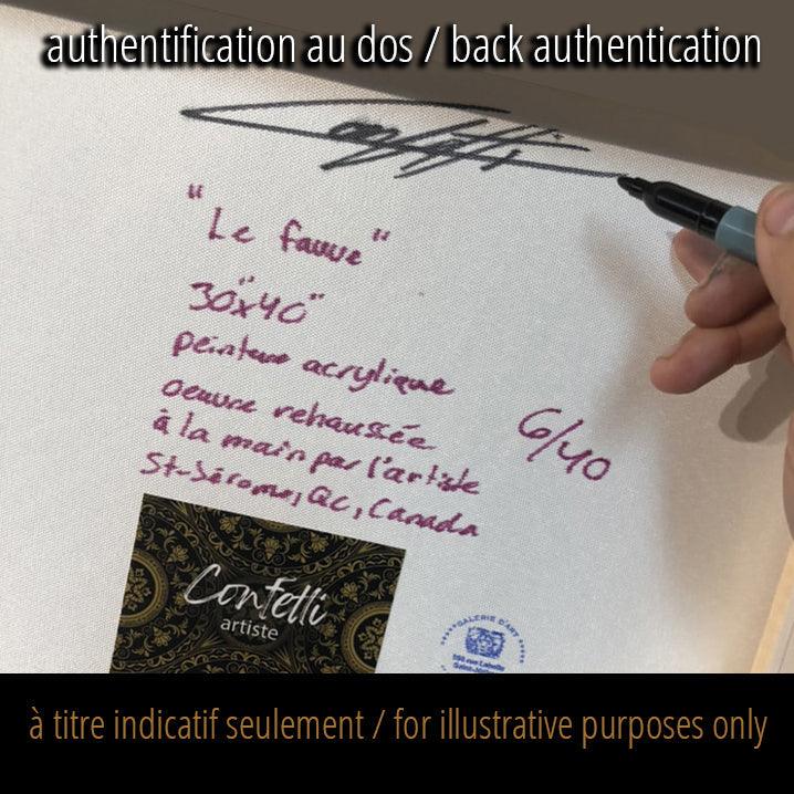 ''Blue Eyes'', painting of a voluptuous woman, artprint painting with texture by confetti artiste modern passion abstract - Confetti Artiste Peintre