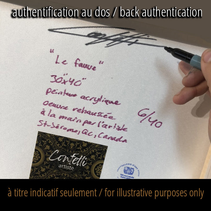 The lion Emeraude / textured art print by Confetti artist, modern, abstract