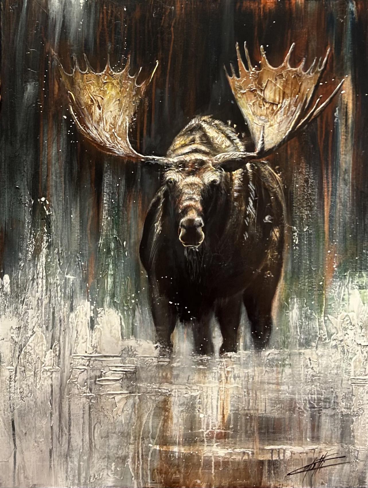 Echoes of the Wild,artprint de l'artiste Confetti, orignal avec beaucoup de texture, nature