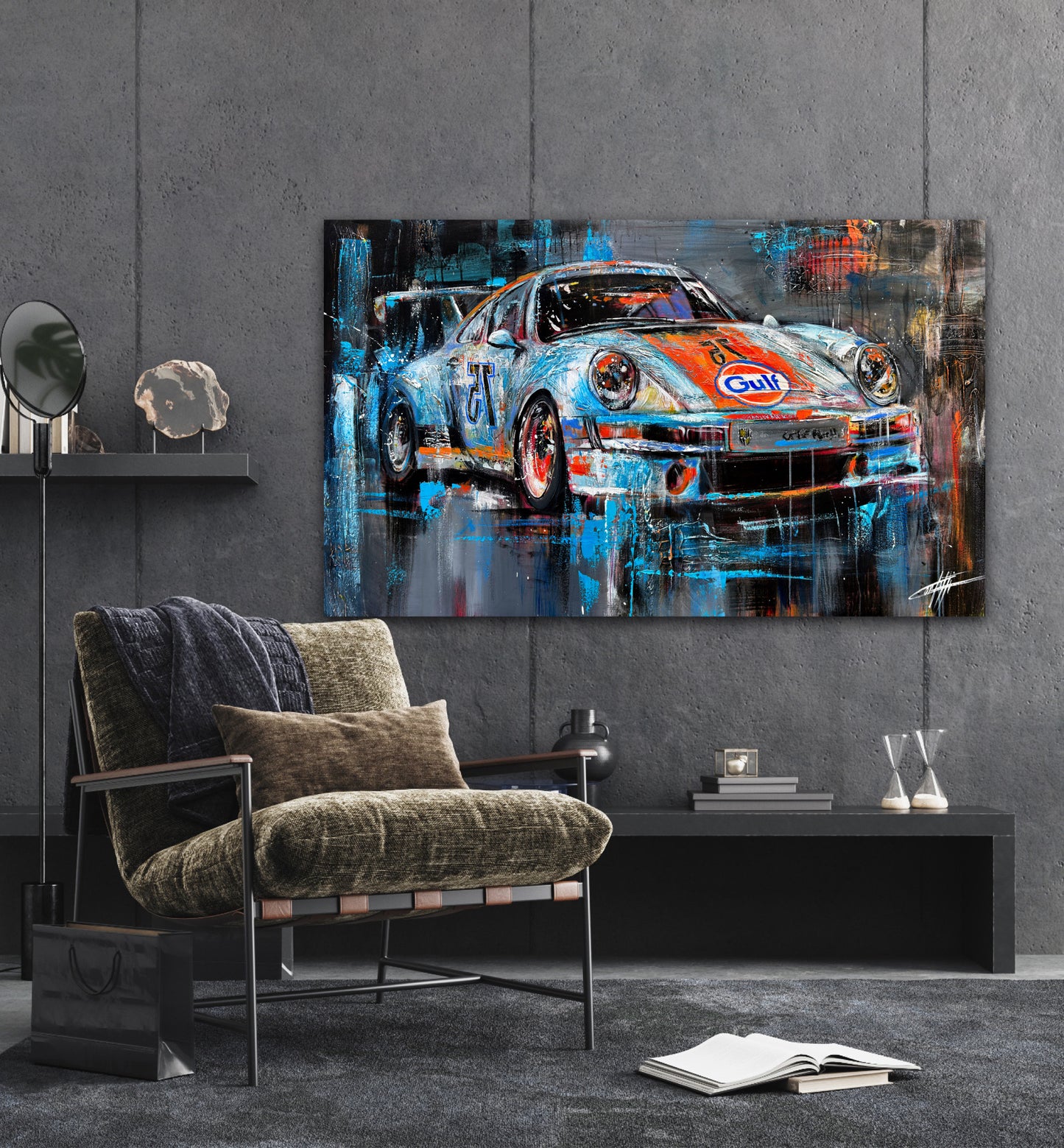 I want you too, la peinture originale de l'artiste confetti avec beaucoup de texture, couple, passion