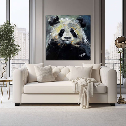 La douceur du panda, impression d'art moderne de l'artiste Confetti, panda, moderne