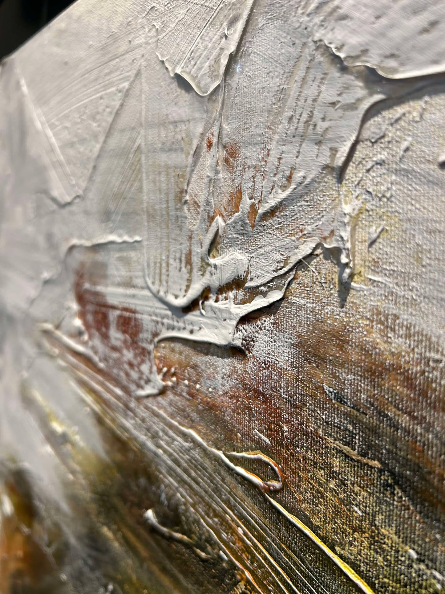 Le renard illuminé, la peinture originale de l'artiste confetti avec beaucoup de texture, renard coloré