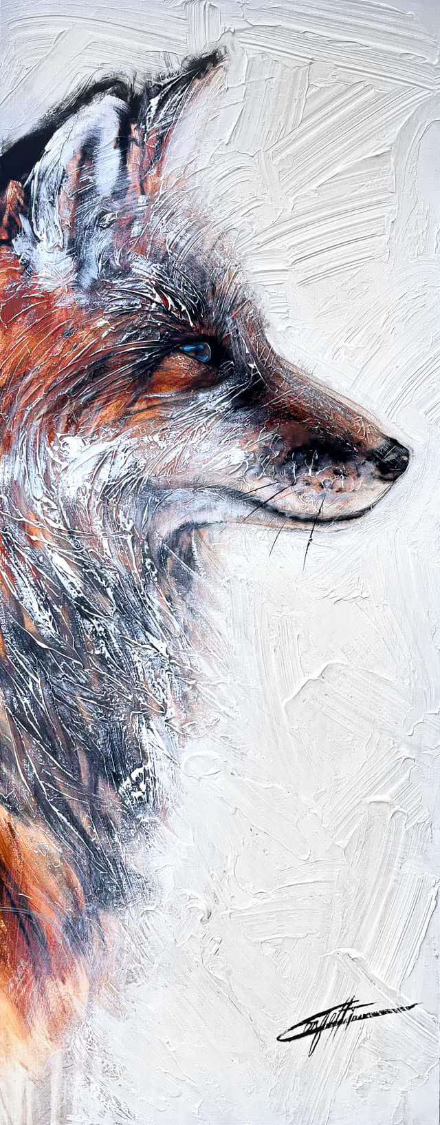 The Guardian, art print by the artist Confetti,textured, modern,fox