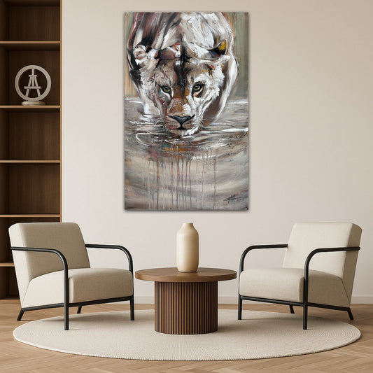 The Queen of the Oasis , modern art print by the artist Confetti, textured, abstract,modern