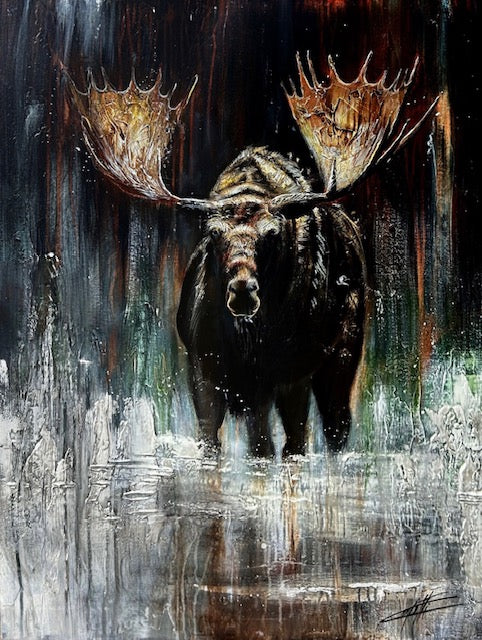 Écho de la nature, art print de l'artiste Confetti, orignal avec beaucoup de texture, nature , moderne, abstrait