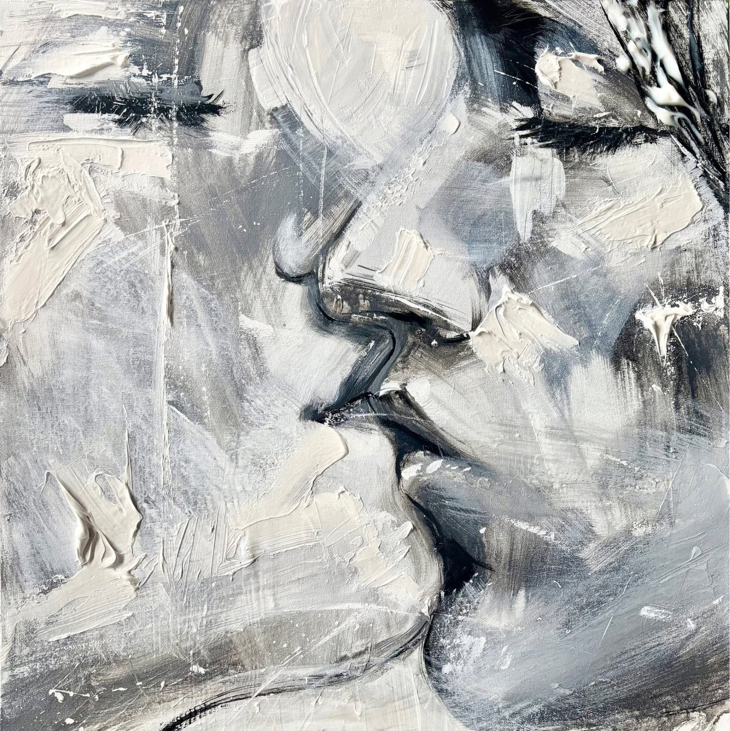 I love you me neither, the original painting by Confetti artist with a lot of texture, modern and abstract